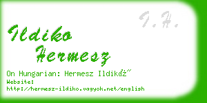 ildiko hermesz business card